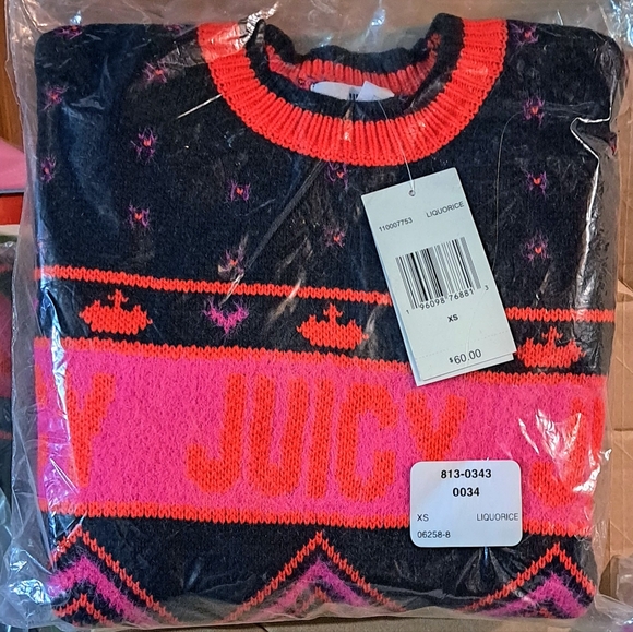 🎁FREE GIFT WITH PURCHASE 🆕️JUICY COUTURE ROYAL SWEATER *SCARF OPTION - Picture 14 of 15
